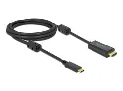 Delock 85970 video átalakító kábel 2 M USB C-típus HDMI Fekete (85970)