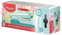 Maped Tűzőgép, 24/6, 26/6, 25 lap, MAPED "Universal Metal Half-Strip Pastel", pasztell türkiz (ima354301) - irodaszer