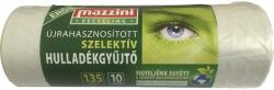 Mazzini Szemeteszsák, szelektív hulladékhoz, újrahasznosított, erős, 135 l, 10 db, 70x110 cm, 25 , MAZZINI, átlátszó (khk919) - irodaszer