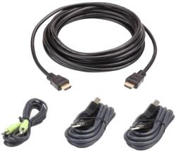 ATEN 2L-7D03UHX4 KVM kábel Fekete 3 M (2L-7D03UHX4) - easy-shop