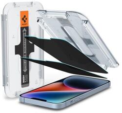 Spigen Glas. tR SLIM EZ Fit Apple iPhone 14/13/13 Pro Privacy Edzett Üveg kijelzővédő fólia (2 db) (AGL03388)