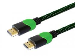 SAVIO GCL-03 1, 8 M HDMI A-típus (Standard) Fekete, Zöld kábel (SAVIO GCL-03)