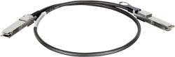 D-Link QSFP+, 1m QSFP+ Fekete száloptikai kábel (DEM-CB100QXS)