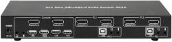 Techly IDATA DP-KVM2 KVM kapcsoló Fekete (101928)