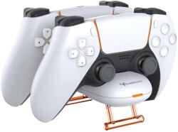 Subsonic Duo LED Dock, PlayStation 5, DualSense, Dual Charging, Fehér, Kontroller töltőállomás (SA5632)