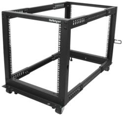 StarTech StarTech. com 4POSTRACK12U állvány 12U Szabadonálló állvány Fekete (4POSTRACK12U)