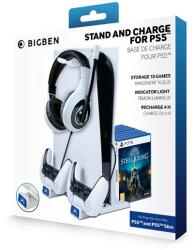 Bigben - Nacon BigBen Stand & Charge, PlayStation 5, Fekete-Fehér, Konzol állvány és Kontroller töltőállomás (2808910)
