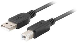 Lanberg CA-USBA-15CU-0010-BK USB kábel 1 M USB 2.0 USB B Fekete (CA-USBA-15CU-0010-BK)