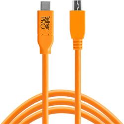 Tether Tools CUC2415-ORG USB kábel USB 2.0 4, 6 M USB C Mini-USB B Narancssárga (CUC2415-ORG)