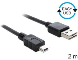 Delock 85554 USB kábel USB 2.0 2 M USB A Mini-USB B Fekete (85554)