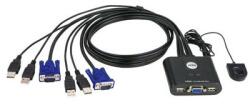ATEN CS22U KVM kapcsoló Fekete (CS22U)