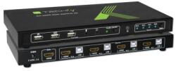 Intellinet Network Solutions Techly 4x1 USB HDMI KVM Switch 4Kx2K IDATA KVM-HDMI4U KVM kapcsoló Fekete (028702)
