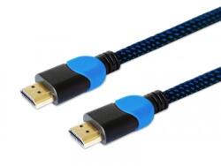 SAVIO GCL-02 1, 8 M HDMI A-típus (Standard) Fekete, Kék kábel (SAVIO GCL-02)