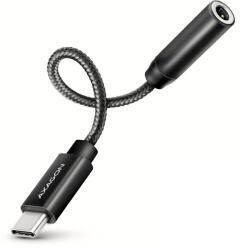 AXAGON ADA-HC USB-C apa - 3.5 mm anya, HI-RES DAC, 10 cm Fekete audió adapter kábel (ADA-HC)