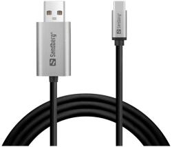 Sandberg 136-51 2 M USB C-típus DisplayPort Fekete, Szürke video átalakító kábel (136-51)