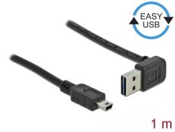Delock 1m, USB 2.0-A - USB 2.0 mini USB kábel USB A Mini-USB B Fekete (83543)