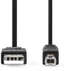 Nedis CCGL60100BK30 USB kábel USB 2.0 3 M USB A USB B Fekete (CCGL60100BK30)