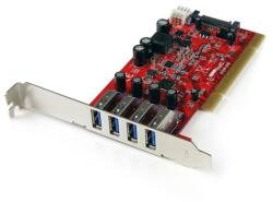 StarTech StarTech. com PCIUSB3S4 csatlakozókártya/illesztő Belső USB 3.2 Gen 1 (3.1 Gen 1) (PCIUSB3S4)