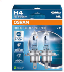OSRAM Cool Blue Intense +100% H4 12V 55W autó izzó, duó csomag - 64193CBN-2HB (4062172387415)