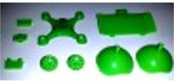 Cheerson CX10-12A-Transmitter parts green - Távirányító elemek zöld