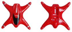 MJX MJX X400V2-01/18B- Top und lower cabinet canopy red - Alsó és felső vázelem szett piros