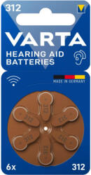 VARTA V312 hallókészülék elem (6db/bliszter) (24607101416)