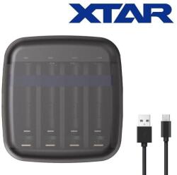 XTAR BC4 4 csatornás Li-ion/Ni-MH AA/AAA USB-s ceruza akkumulátor töltő (BC4)