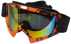 Motoroy WB P-23 Cross Szemüveg Színes Plexivel (Narancssárga - Fekete)