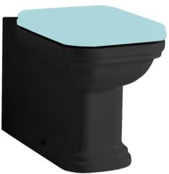 SAPHO KERASAN WALDORF alsó/hátsó kifolyású monoblokkos wc alsó rész, matt fekete 411731 (411731)