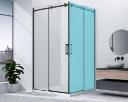 SAPHO GELCO DRAGON BLACK 80 cm tolóajtó sarokbelépéshez transzparent üveggel, matt fekete GD4280B (GD4280B)