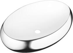 INVENA Fresco pultra ültethető mosdó 59x41 cm, fehér/króm CE-31-001-W (CE-31-001-W)