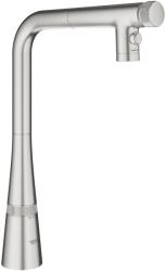 GROHE Zedra SmartControl mosogató csaptelep SmartControl vezérléssel, supersteel 31886DC0 (31886DC0)