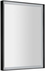 SAPHO SORT 60x80 cm tükör LED világítással, matt fekete ST080S (ST080S)