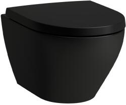 Laufen MODERNA S Design, @aposzSilent flush@aposz, rimless, mélyöblítésű fali wc, matt fekete H8215447160001 (H8215447160001)