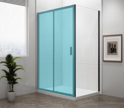 POLYSAN Sapho POLYSAN EASY LINE BLACK BLACK 90 cm oldalfal transzparent üveggel, matt fekete EL3315B (EL3315B)