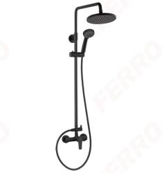 FERRO Ritto Black egykaros zuhanyrendszer, matt fekete NP84-BTR7U-BL (NP84-BTR7U-BL)
