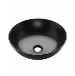 INVENA Dokos pultra ültethető mosdó 39, 5 cm, fél matt fekete CE-19-005-C (CE-19-005-C)