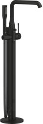 GROHE Essence egykaros álló kádtöltő csaptelep, padlóra szerelhető, phantom black 25248KF1 (25248KF1)