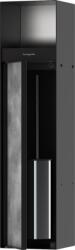 Hansgrohe XtraStoris Rock falba süllyesztett WC kefe tartó WC papír tartóval és csempézhető ajtóval, matt fekete 56062670 (56062670)