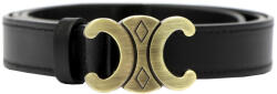 Gregorio BLT-001-95 fekete női marhabőr öv 95 x 2.5 cm (53347)