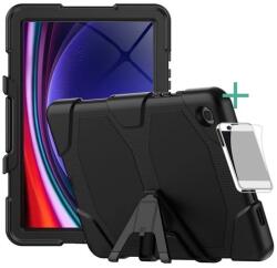 Gigapack Samsung Galaxy Tab A9 Plus WIFI (SM-X210) (360°-os védelem, erős ütésálló, kitámasztó + képernyőfólia) fekete (GP-159930)