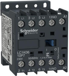 Schneider Electric Schneider TeSys AC mágneskapcsoló 6A, AC, 24VAC tekercsfeszültség, 50Hz (LC1K0610B5) (LC1K0610B5)
