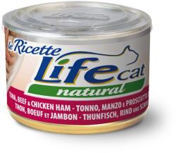 Life Pet Care Le Ricette nedves macskaeledel, tonhal, marhahús és sonka, 4 x 150 g