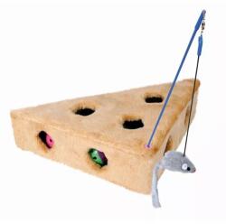 TRIXIE Játék Macskának Plüss Sajt 3 Labdával 36x8x26cm (4505) - grandopet