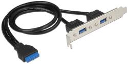 Delock 2x USB 3.0 hátlapi kivezetés (84836) (delock84836) (delock84836)