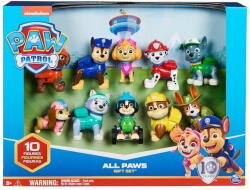 Spin Master PAW Patrol , 10th Anniversary, All Paws On Deck Toy Figures Gift Pack with 10 Collectible Action Figures, Kids Toys for Ages 3 and up (6065255) - vexio Papusa