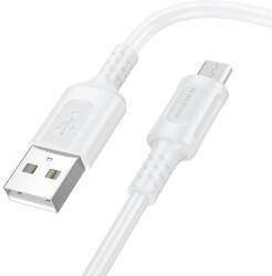 BOROFONE Cablu Date si Incarcare USB-A - microUSB Borofone BX111 Feliz, 18W, 1m, Alb - evomag