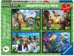 Ravensburger 05716 - Minecraft - 4 x 100 db-os puzzle (05716)