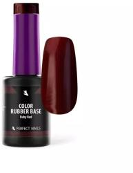 Perfect Nails Color Rubber Base Gel - Színezett alapzselé 8ml - Ruby Red
