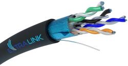 Extralink F/UTP CAT5e Kültéri Installációs Kábel 305 m - Fekete